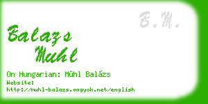 balazs muhl business card